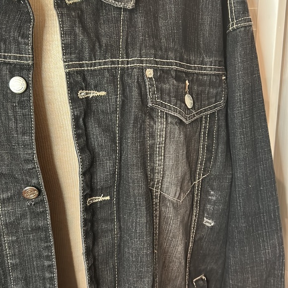 AKDMKS Y2K Denim Jean Jacket Men’s Size 3XL, Grunge,Retro,Unisex - Picture 2 of 10